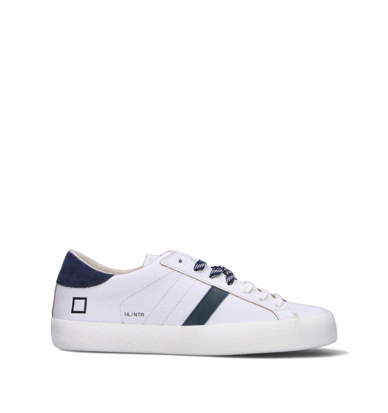 D.A.T.E. Sneaker uomo bianca/blu in pelle