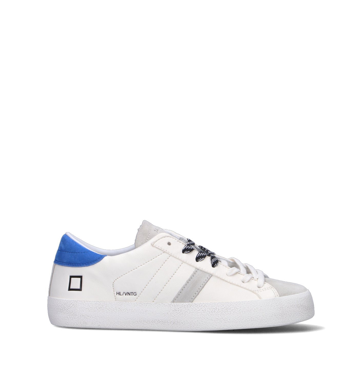D.A.T.E. Sneaker uomo bianca/blu in pelle