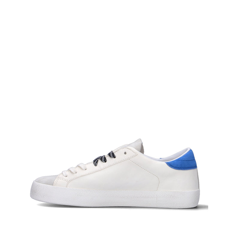 D.A.T.E. Sneaker uomo bianca/blu in pelle