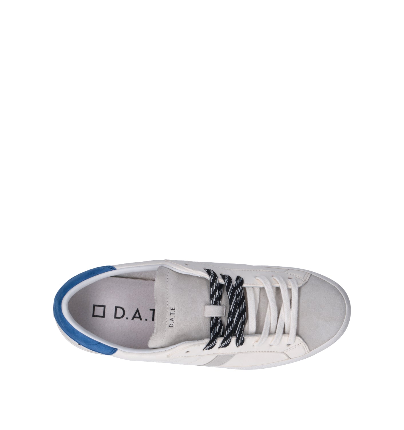 D.A.T.E. Sneaker uomo bianca/blu in pelle
