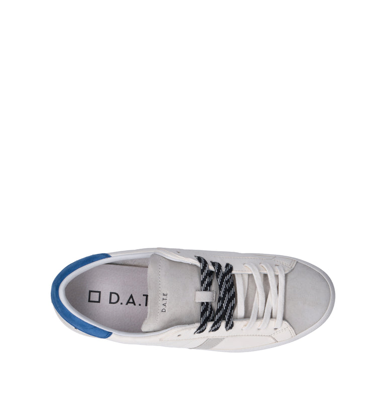 D.A.T.E. Sneaker uomo bianca/blu in pelle