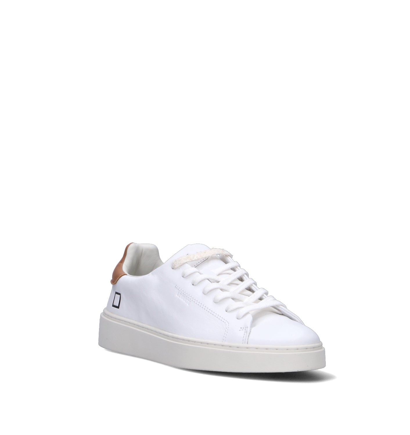 D.A.T.E. Sneaker uomo bianca/cuoio in pelle