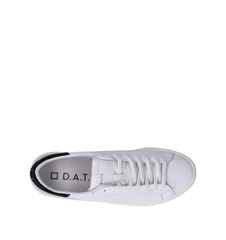 D.A.T.E. Sneaker uomo bianca/nera in pelle