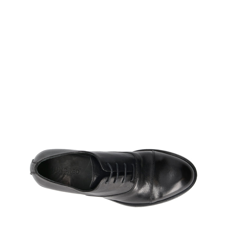 HUNDRED 100 Stringata uomo nera in pelle