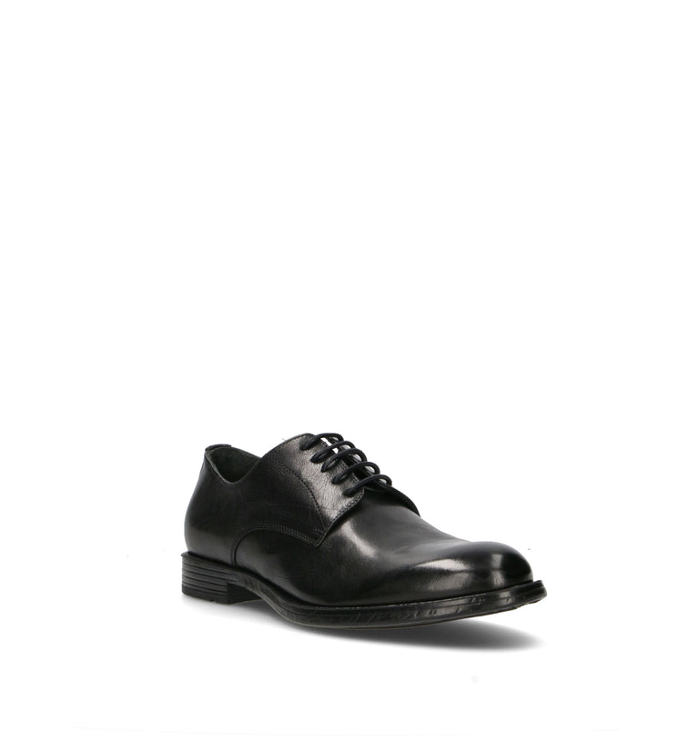 HUNDRED 100 Stringata uomo nera in pelle