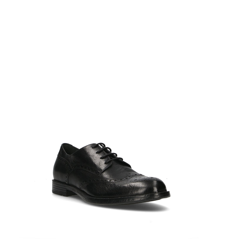 HUNDRED 100 Stringata uomo nera in pelle