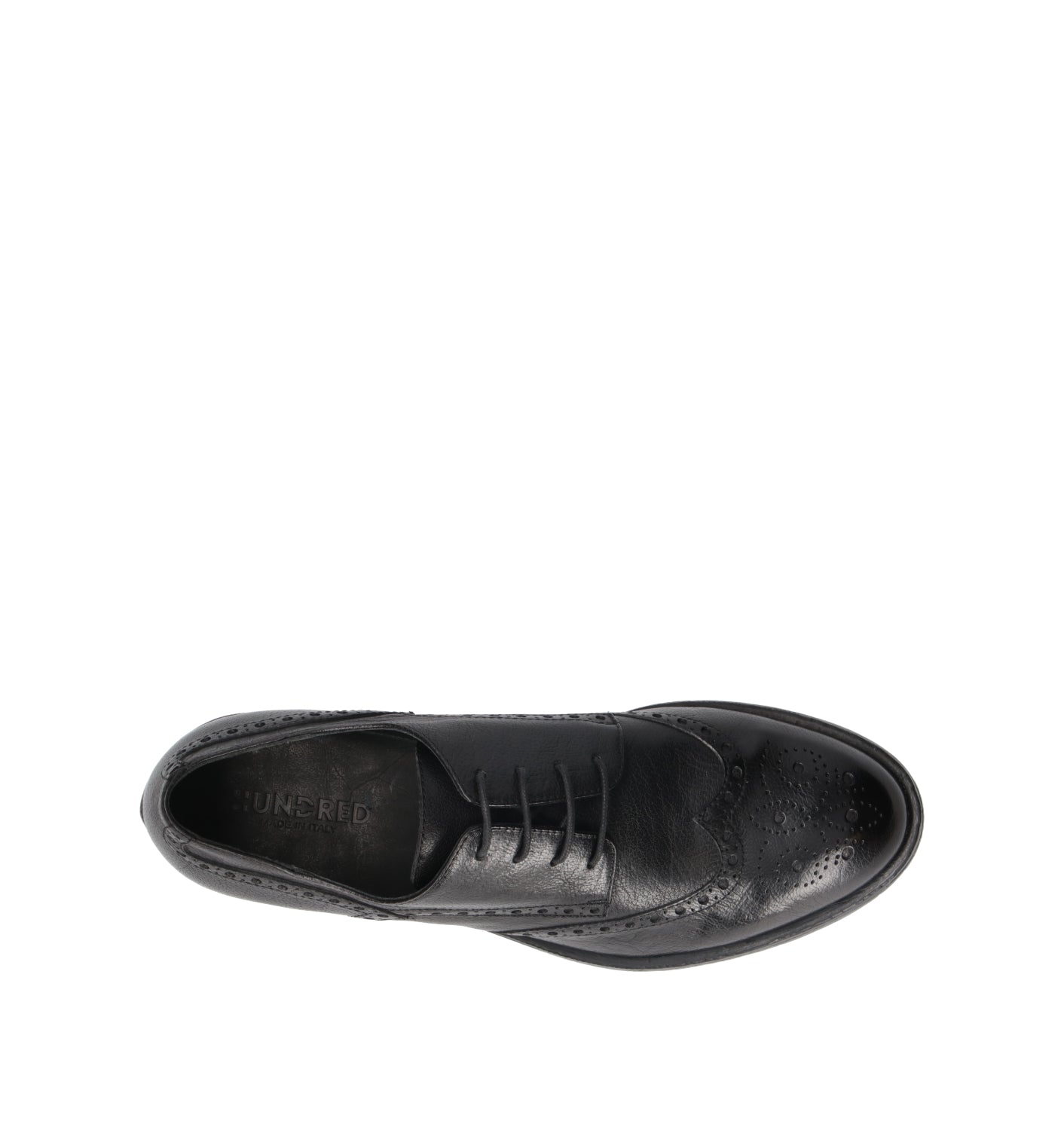 HUNDRED 100 Stringata uomo nera in pelle