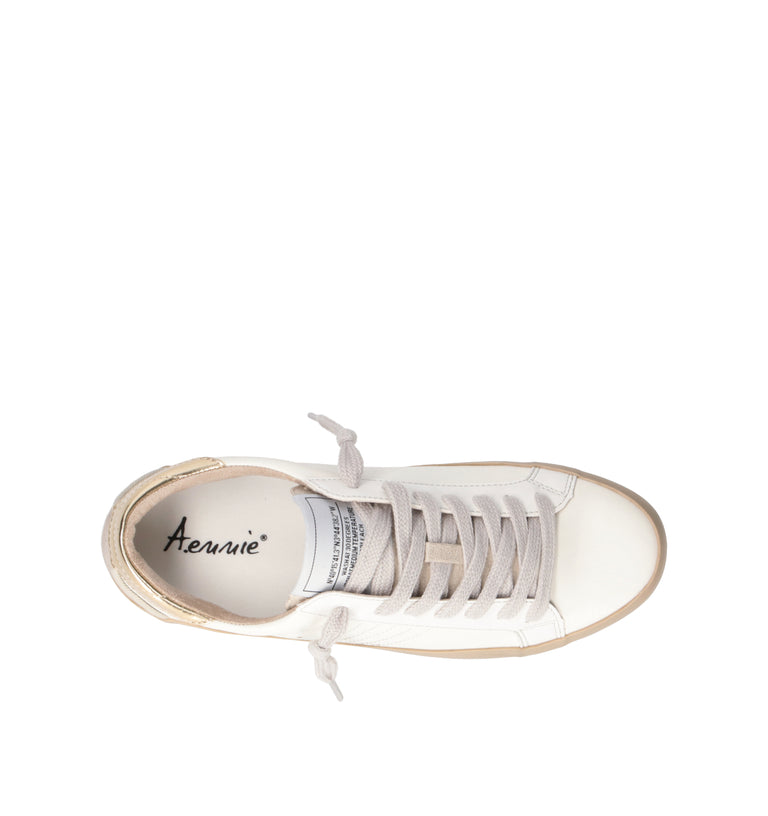 A.ENNIE Sneaker donna bianca/oro