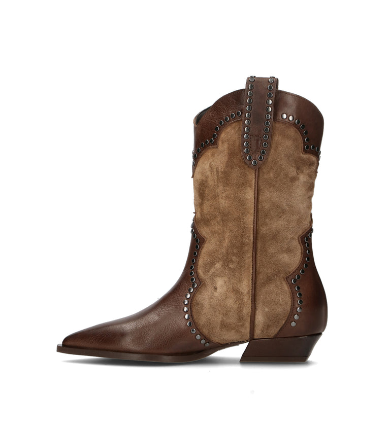 MIMMU' Stivale donna marrone in suede