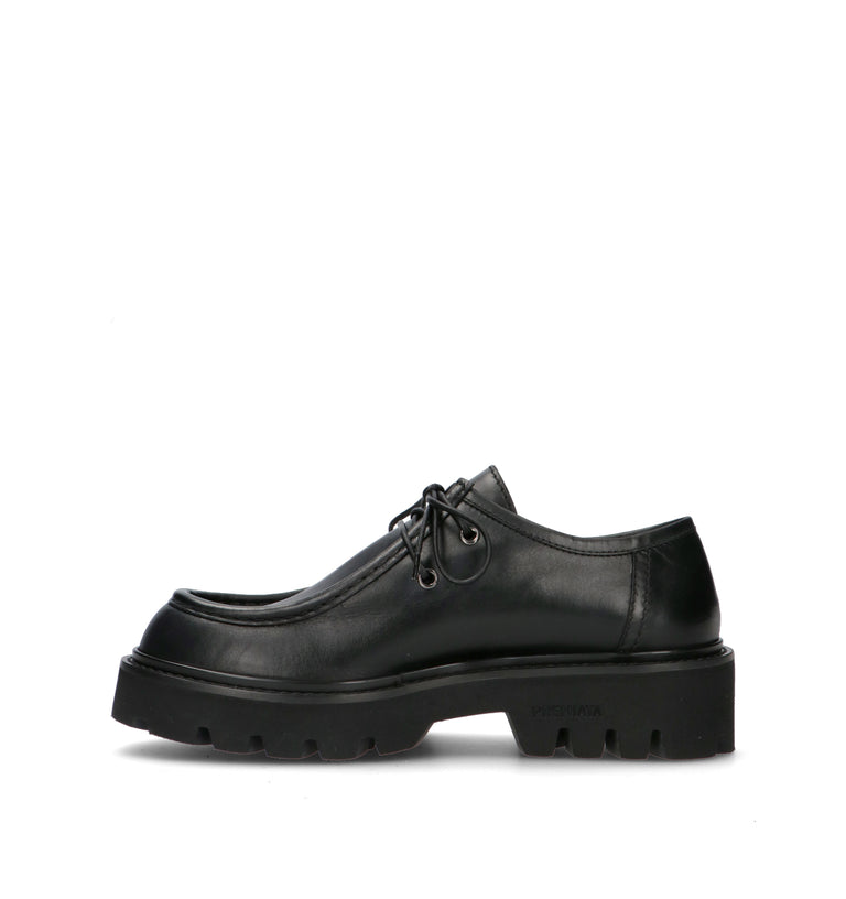 PREMIATA Stringata donna nera in pelle