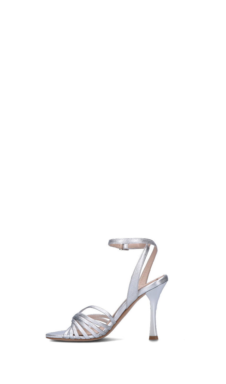GIANMARCO F Sandalo donna argento in pelle