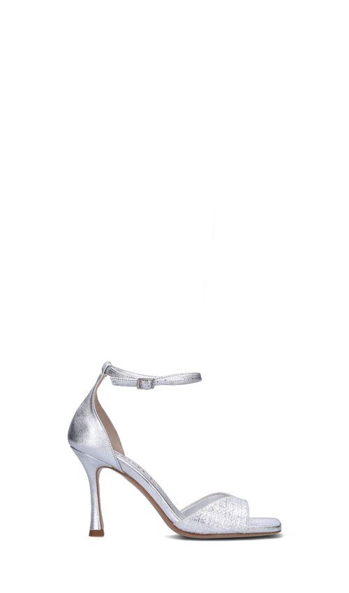 GIANMARCO F Sandalo donna argento in pelle