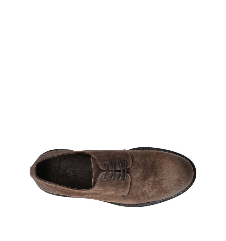 HUNDRED 100 Stringata uomo militare in suede
