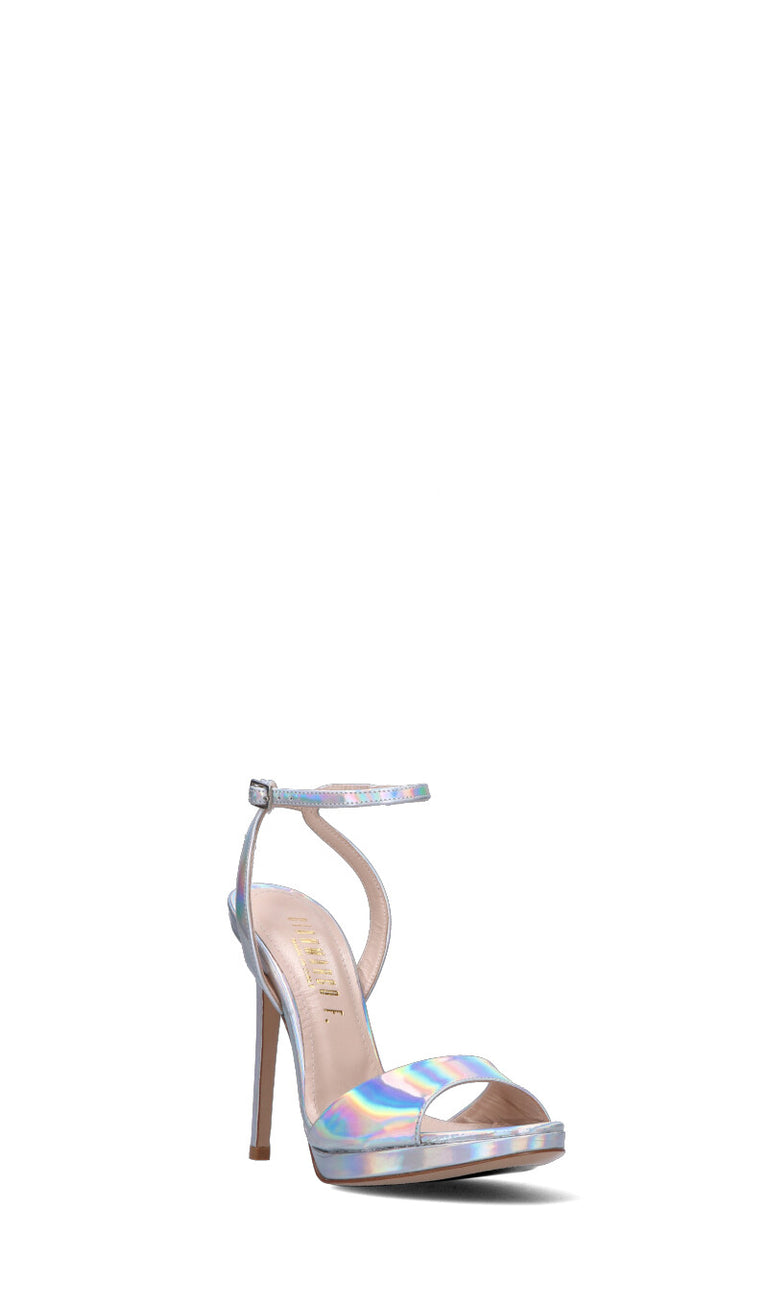 GIANMARCO F Sandalo donna argento in pelle