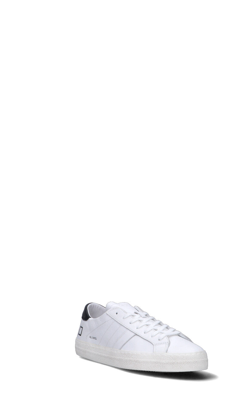 D.A.T.E. - HILL LOW VINTAGE CALF Sneaker uomo bianca/nera in pelle