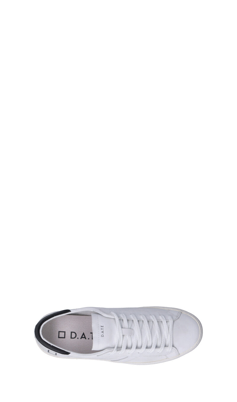 D.A.T.E. - HILL LOW VINTAGE CALF Sneaker uomo bianca/nera in pelle