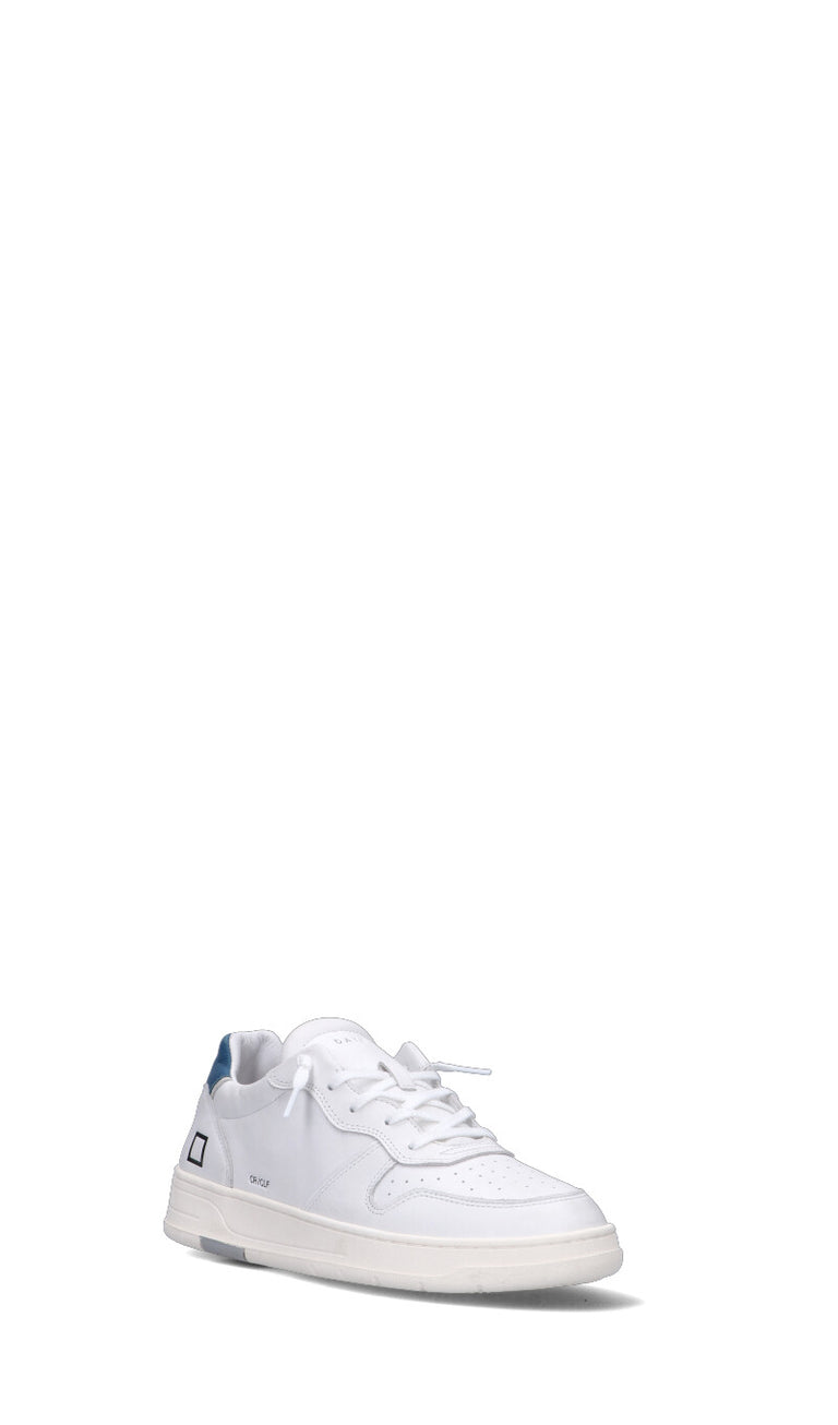D.A.T.E. COURT CALF Sneaker uomo bianca/blu in pelle