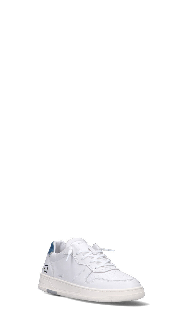 D.A.T.E. COURT CALF Sneaker uomo bianca/blu in pelle