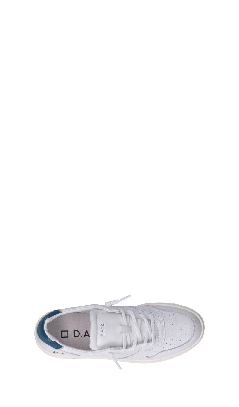 D.A.T.E. COURT CALF Sneaker uomo bianca/blu in pelle