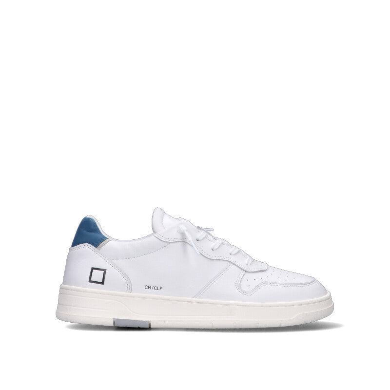 D.A.T.E. COURT CALF Sneaker uomo bianca/blu in pelle