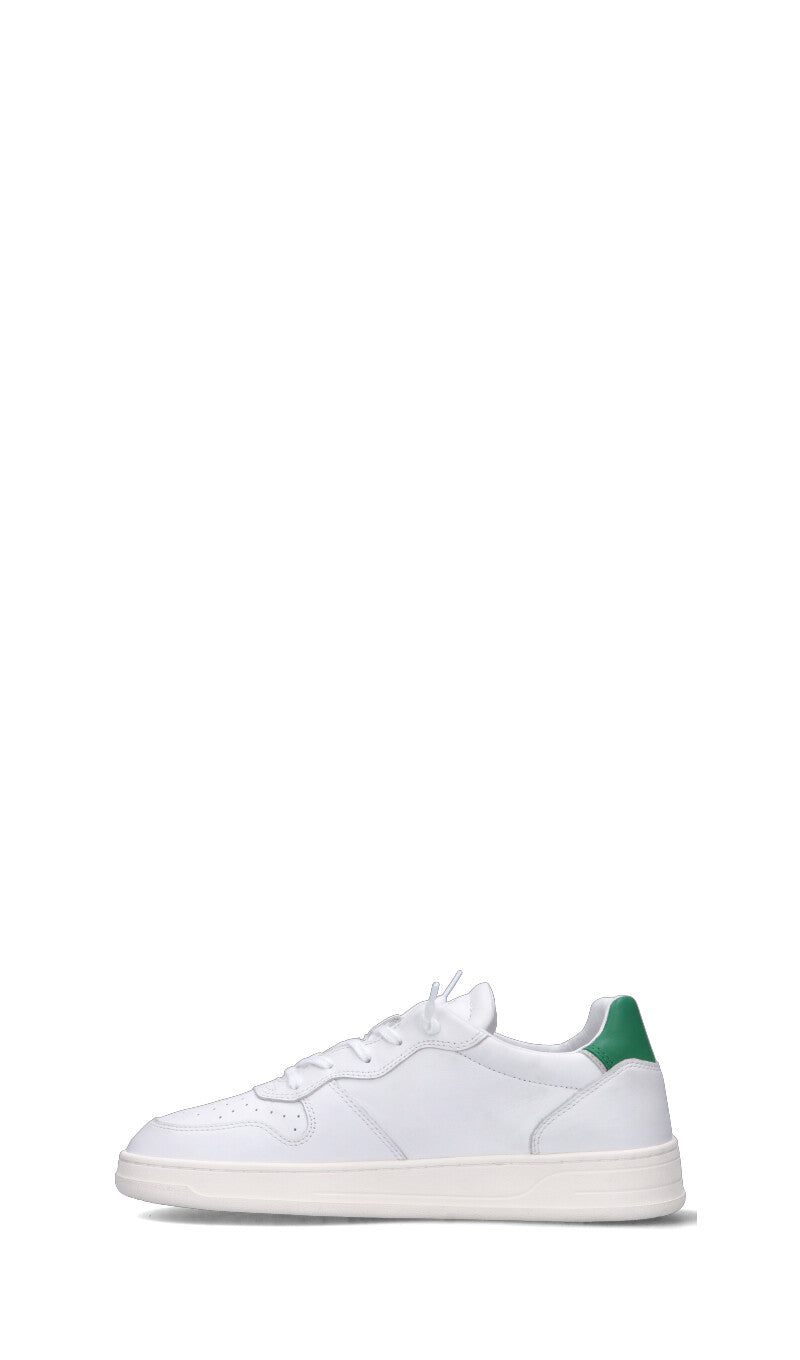 D.A.T.E. COURT CALF Sneaker umo bianca/verde in pelle