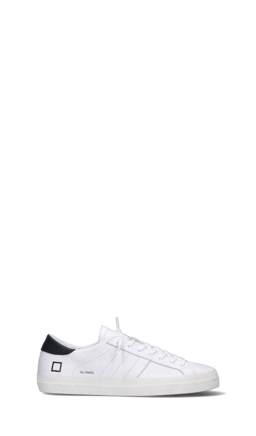D.A.T.E. HILL LOW VINTAGE CALF Sneaker uomo bianca/nera in pelle
