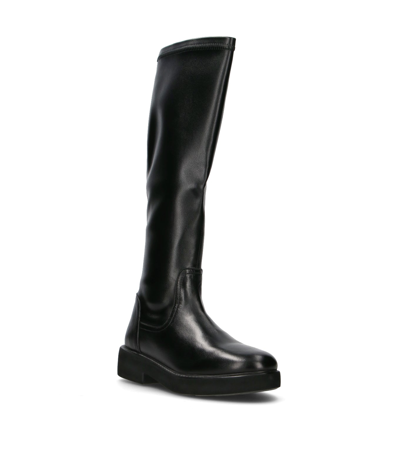 CATCH JUICE Stivale donna nero in pelle