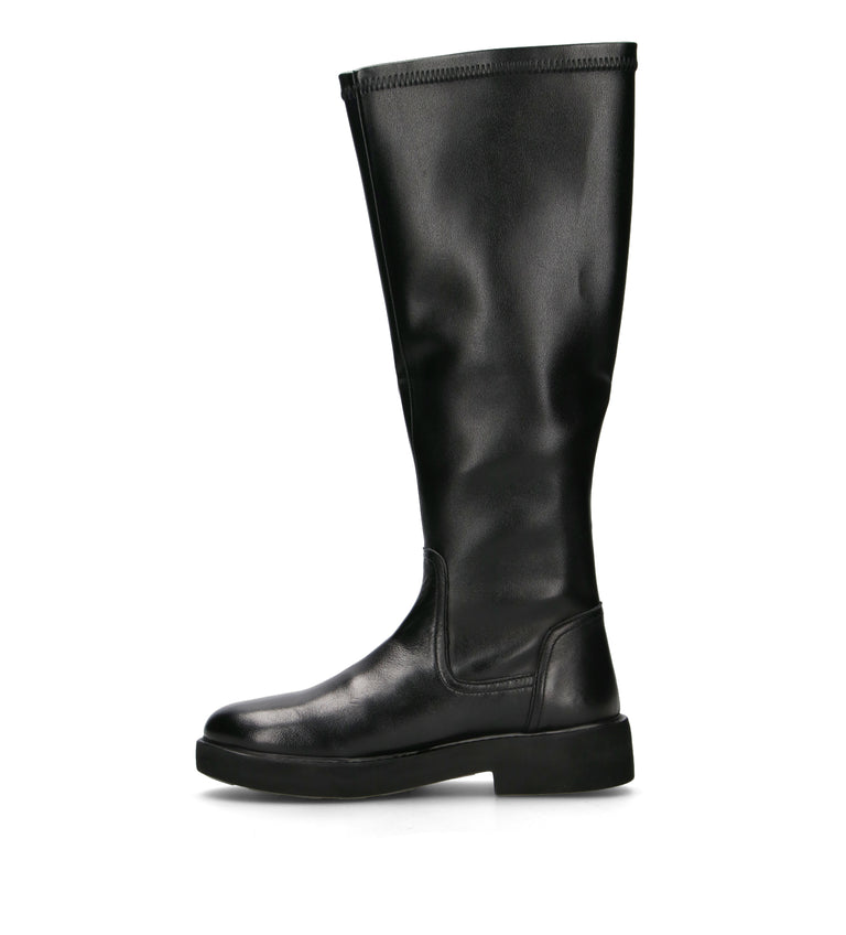 CATCH JUICE Stivale donna nero in pelle