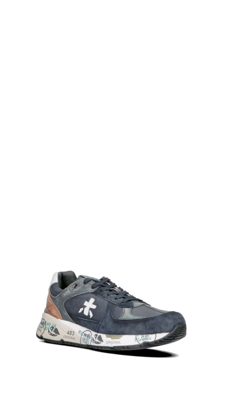PREMIATA MASE Sneaker trendy uomo blu in pelle/tessuto
