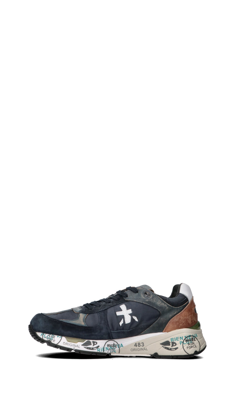 PREMIATA MASE Sneaker trendy uomo blu in pelle/tessuto