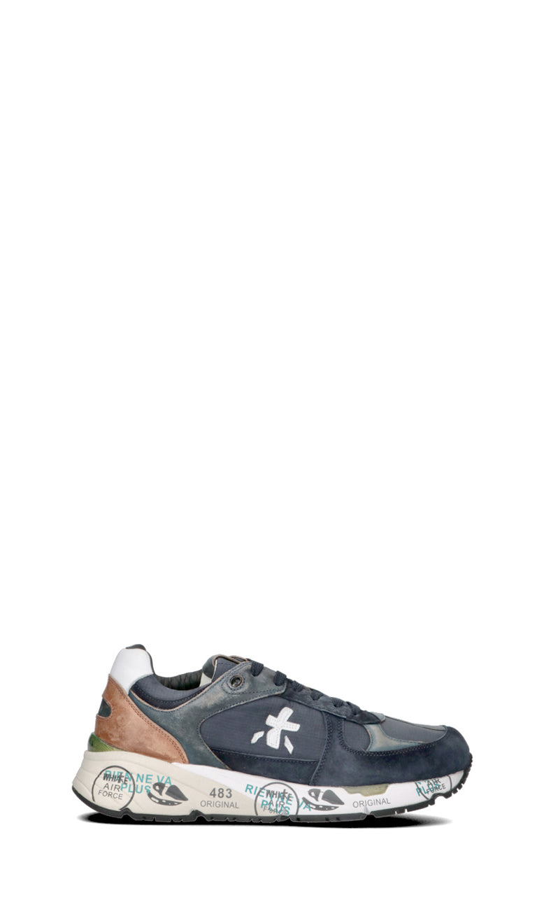 PREMIATA MASE Sneaker trendy uomo blu in pelle/tessuto – Quellogiusto