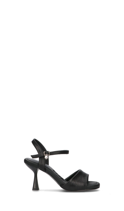 MANUFACTURE D'ESSAI Sandalo donna nero in pelle