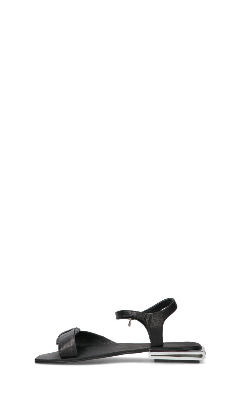 MANUFACTURE D'ESSAI Sandalo donna nero in pelle