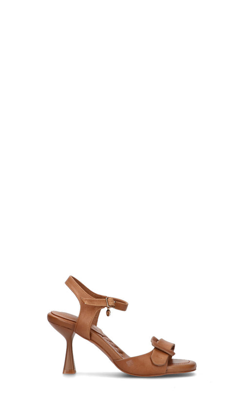MANUFACTURE D'ESSAI Sandalo donna cammello in pelle