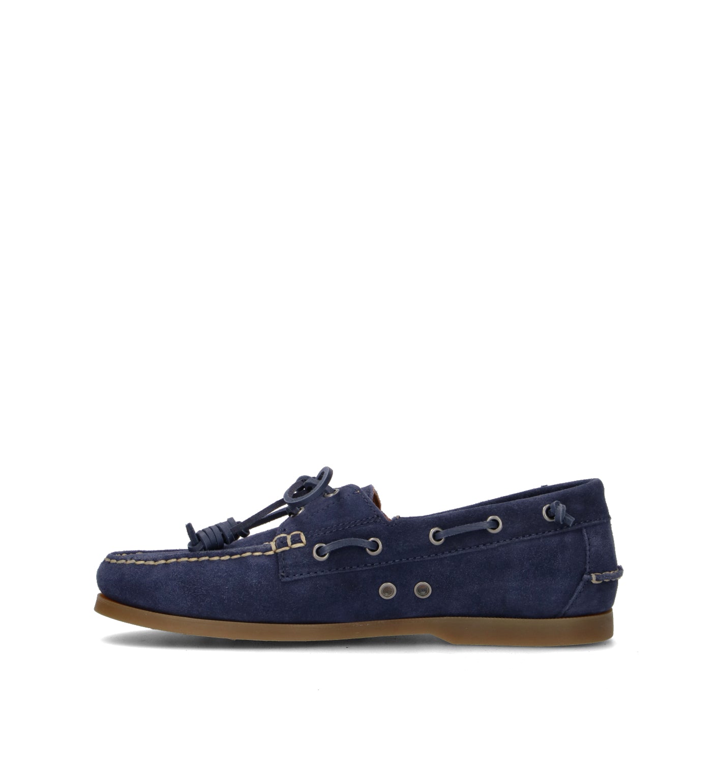 RALPH LAUREN Scarpa barca uomo blu in suede