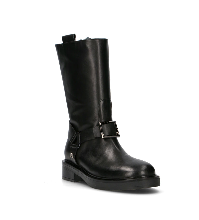 LORENZO MARI Stivale donna nero in pelle