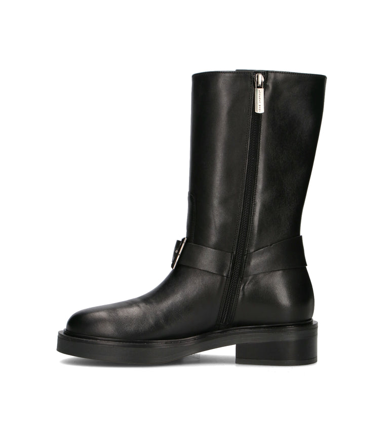 LORENZO MARI Stivale donna nero in pelle