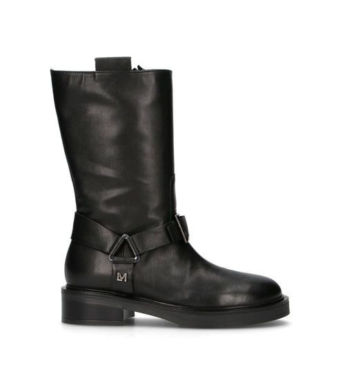 LORENZO MARI Stivale donna nero in pelle