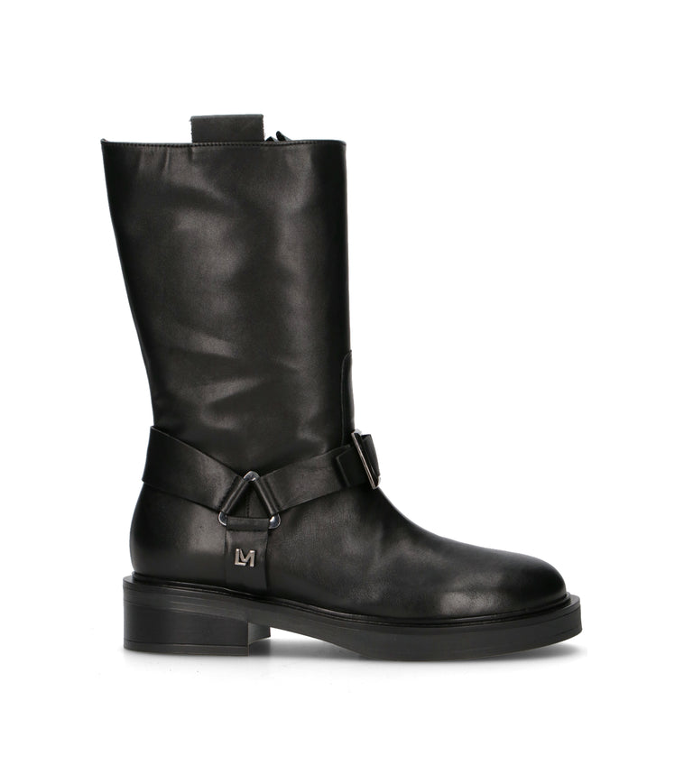 LORENZO MARI Stivale donna nero in pelle