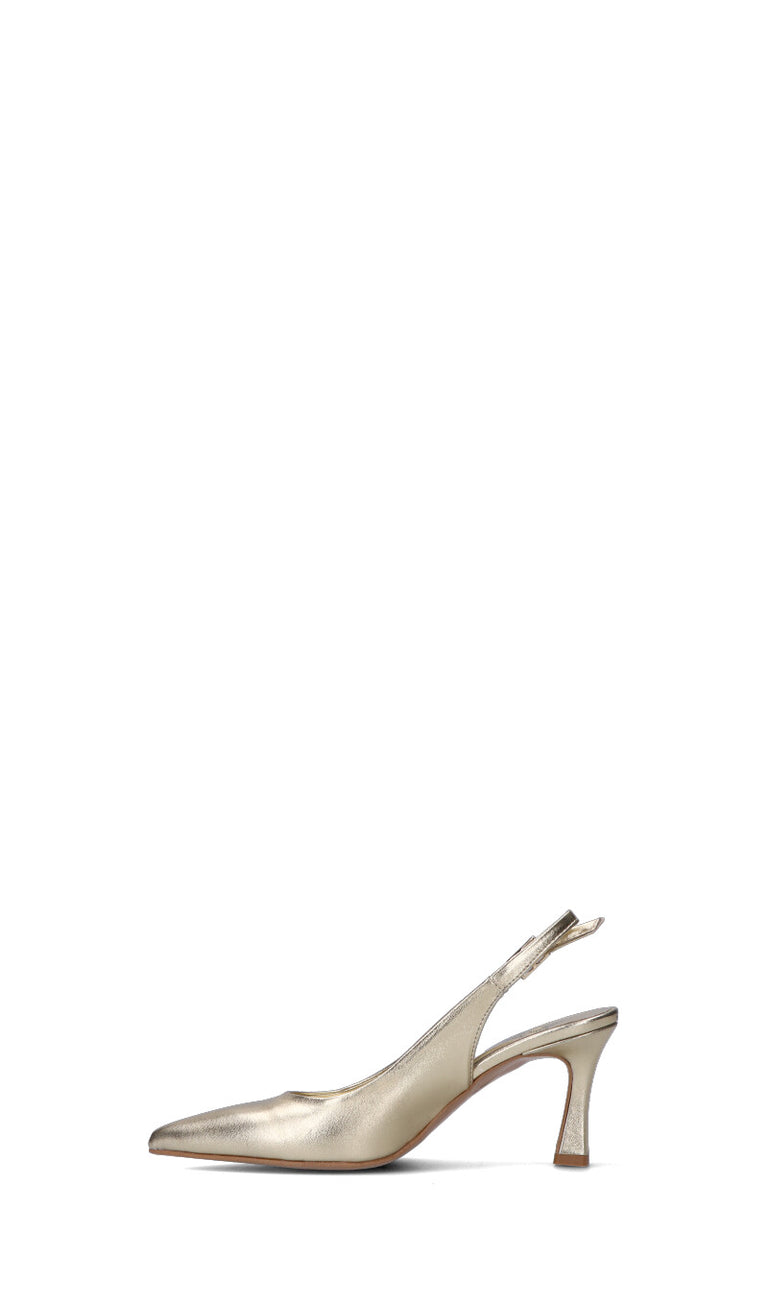 REBECCA VAN DIK Slingback donna oro in pelle