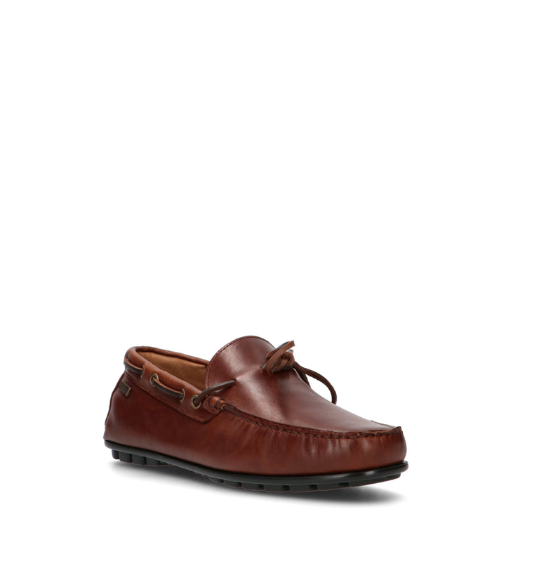 BARBOUR Mocassino uomo marrone in pelle