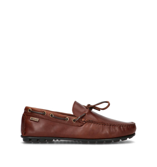 BARBOUR Mocassino uomo marrone in pelle