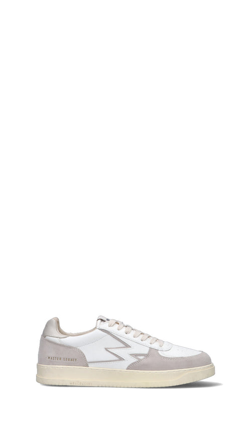 MOACONCEPT Sneaker uomo bianca/taupe in pelle