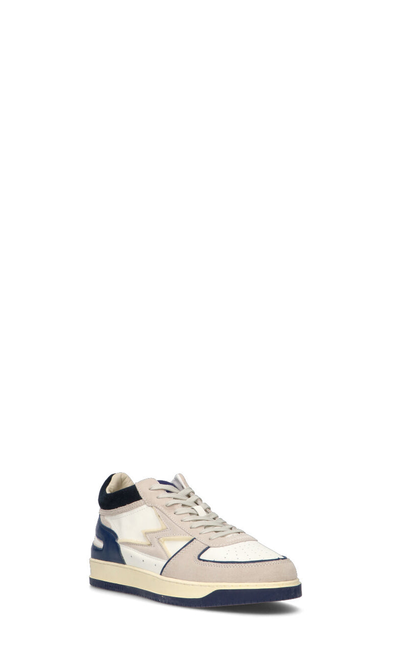 MOACONCEPT Sneaker uomo bianca/blu in pelle