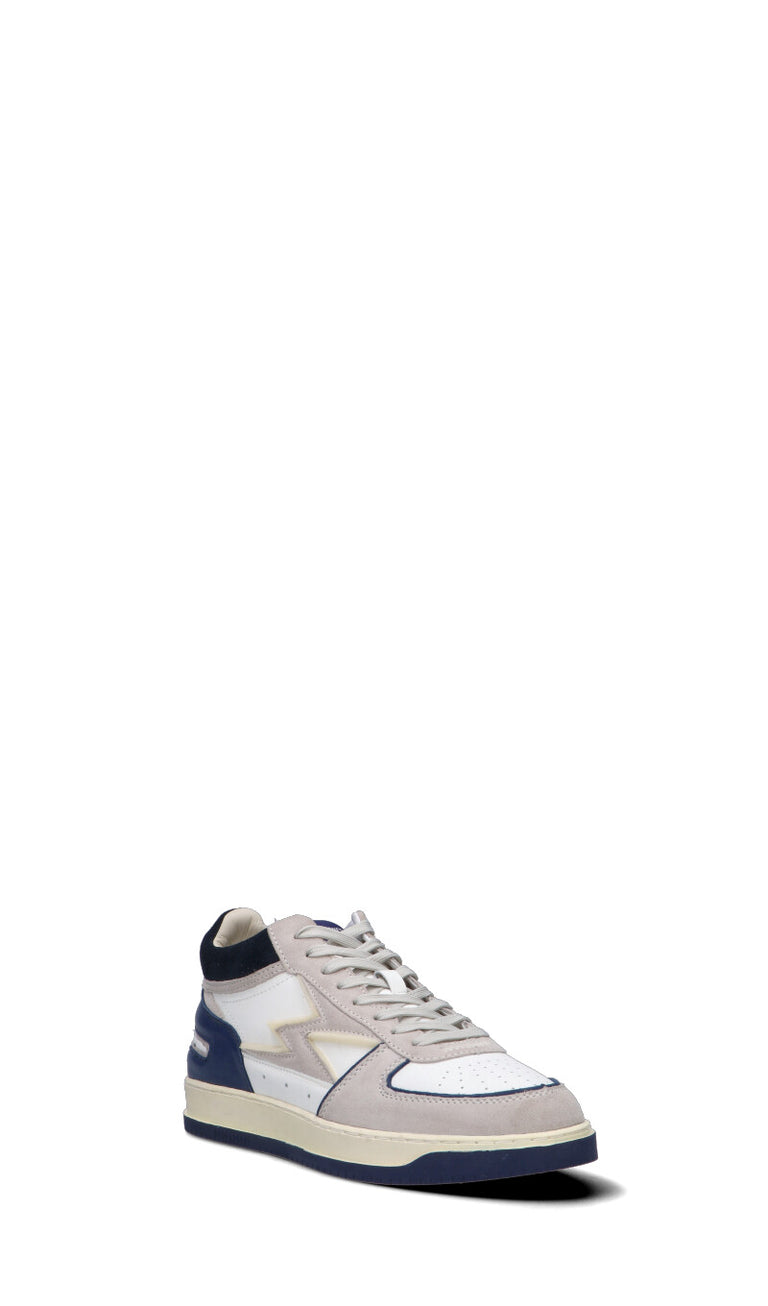 MOACONCEPT Sneaker uomo bianca/blu in pelle