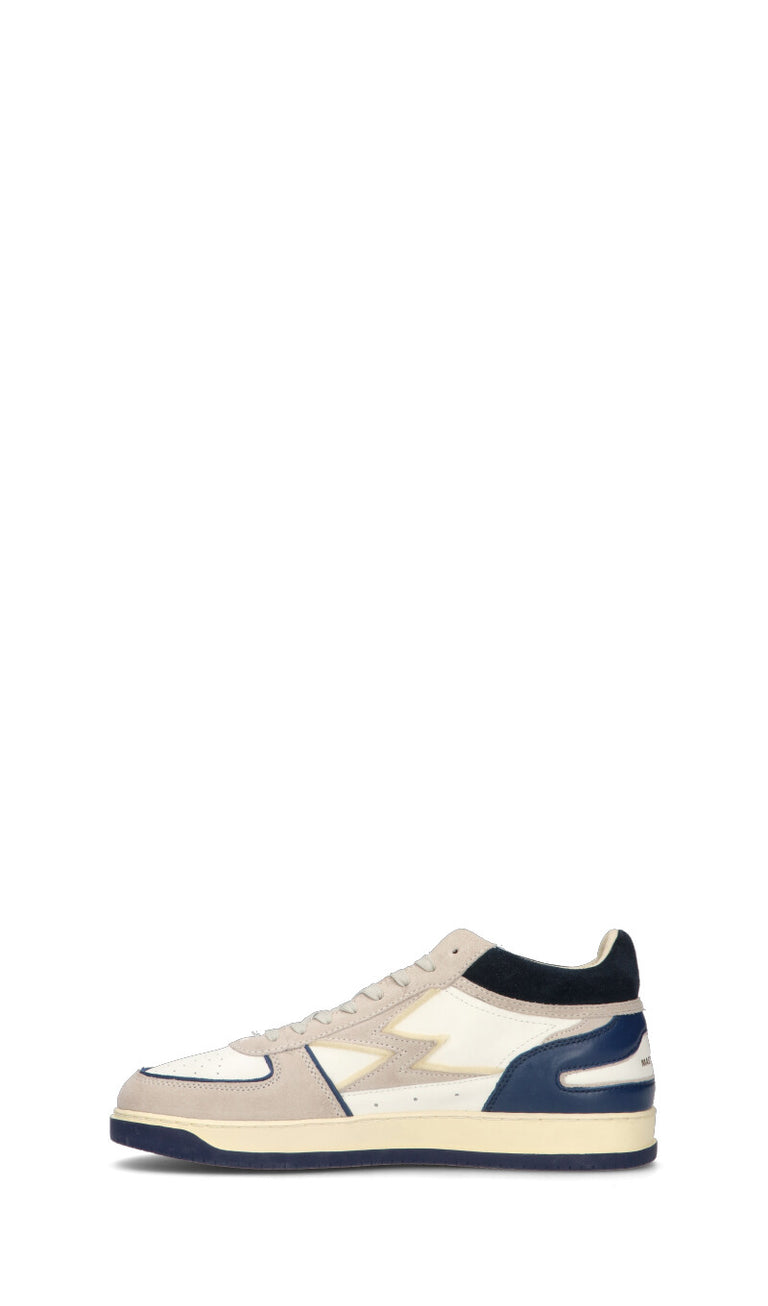 MOACONCEPT Sneaker uomo bianca/blu in pelle