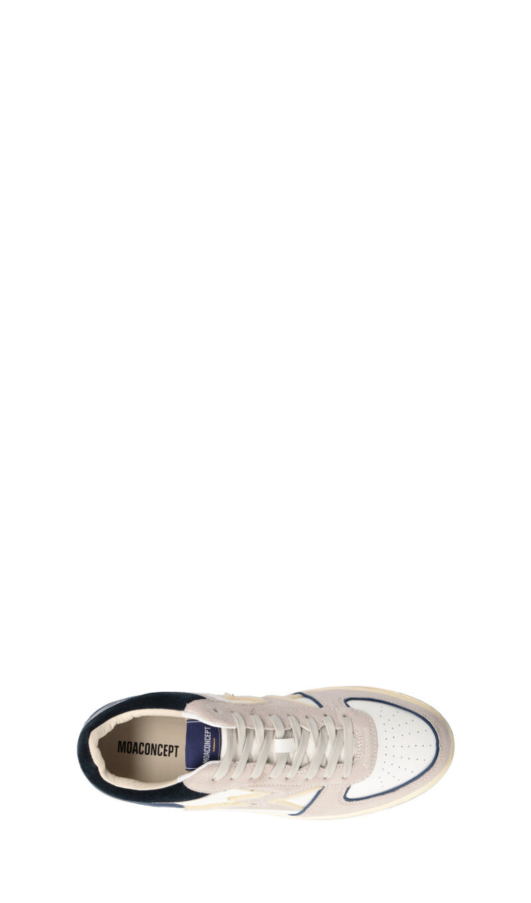 MOACONCEPT Sneaker uomo bianca/blu in pelle