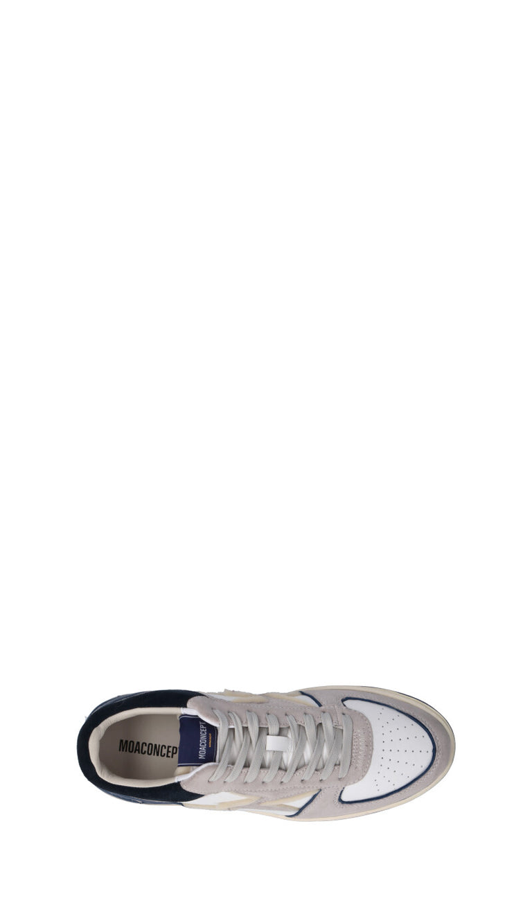 MOACONCEPT Sneaker uomo bianca/blu in pelle