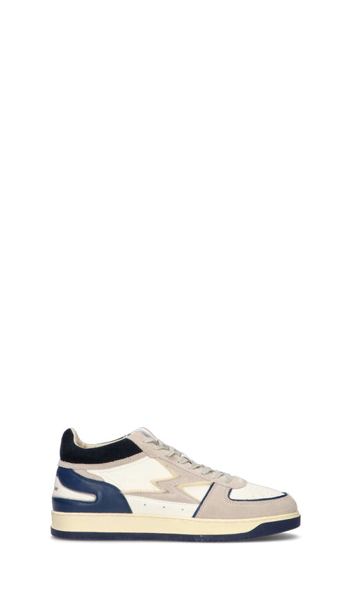 MOACONCEPT Sneaker uomo bianca/blu in pelle