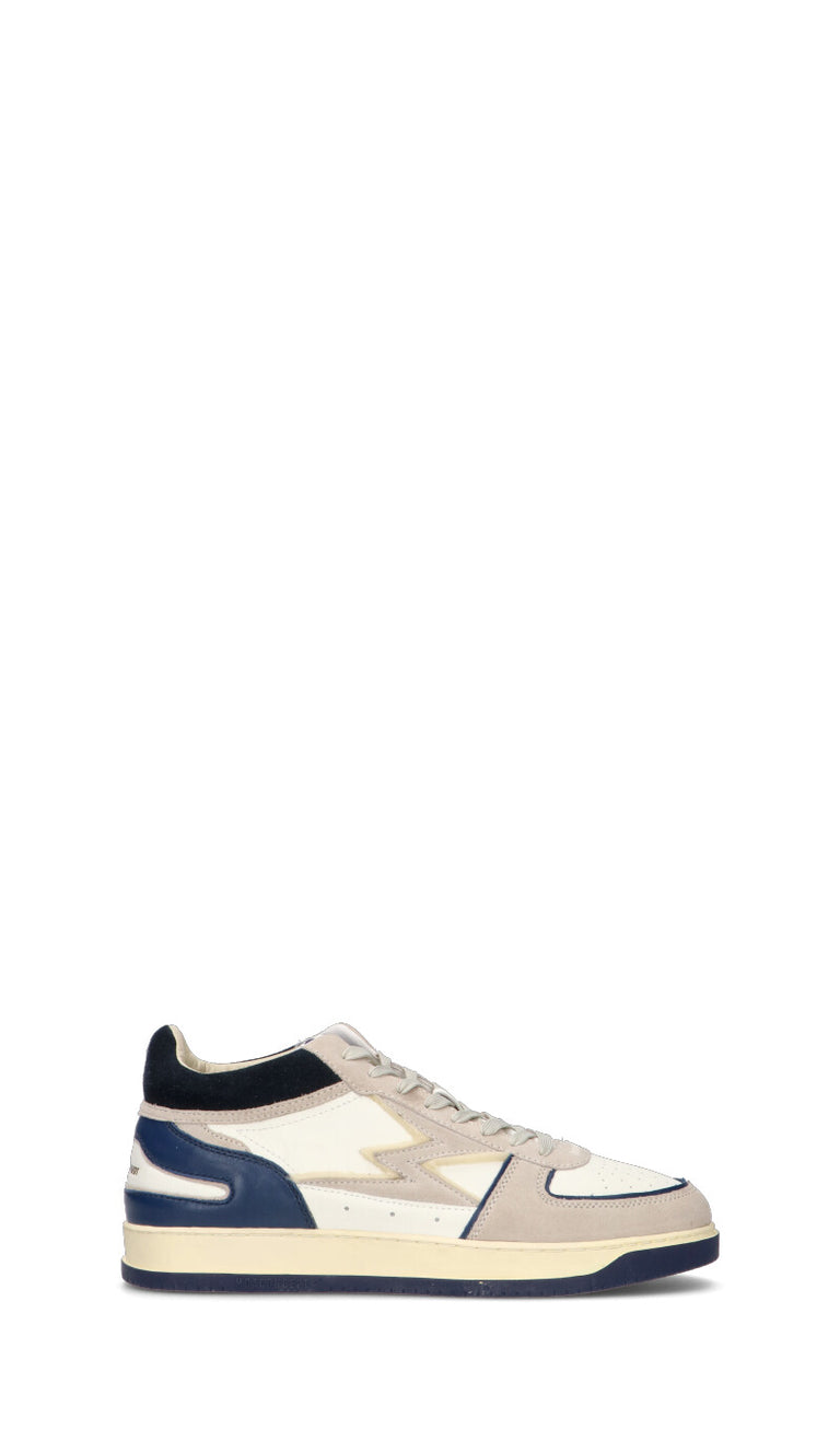 MOACONCEPT Sneaker uomo bianca/blu in pelle